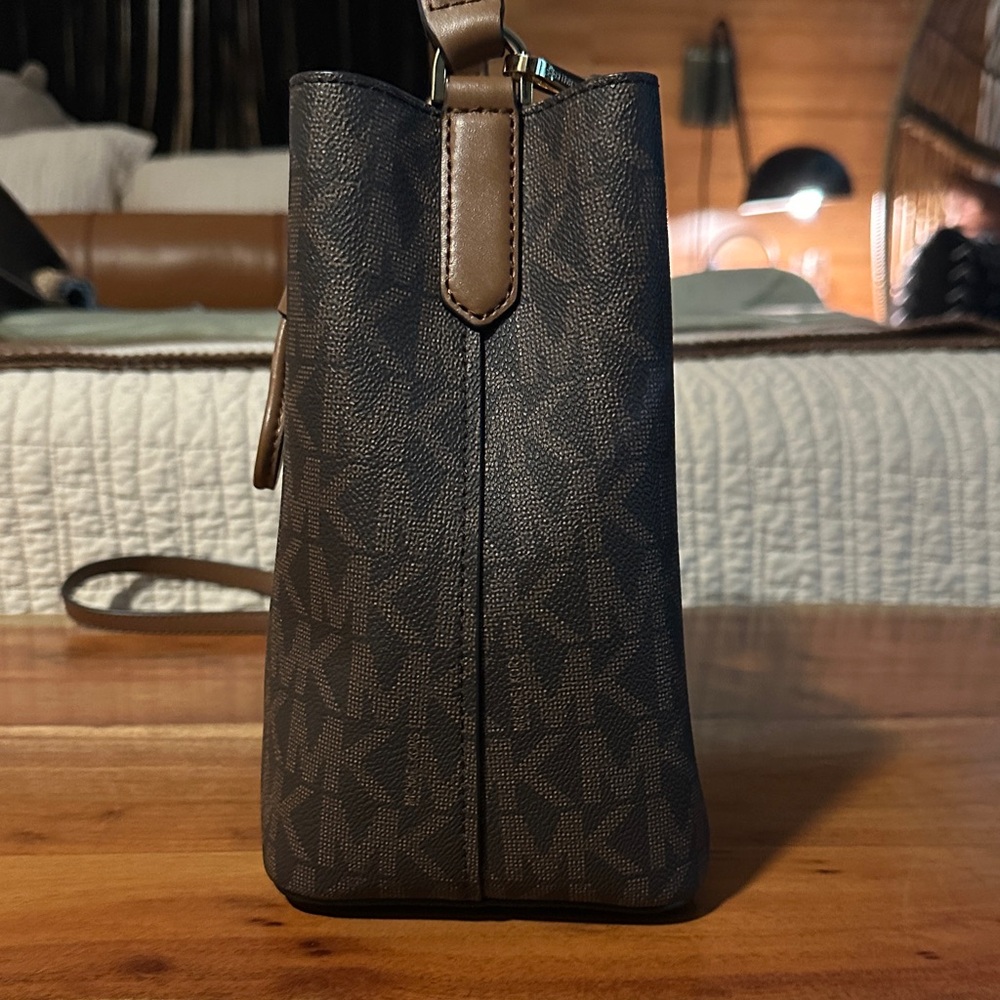 Michael Kors Dark Brown Monogram Drawstring Bucke… - image 2